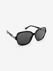 Black Polarised Large Square Sunglasses - Image 3 of 6
