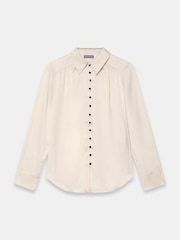 Mint Velvet Cream Satin Floral Print Shirt - Image 7 of 8