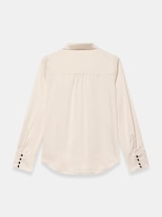 Mint Velvet Cream Satin Floral Print Shirt - Image 8 of 8