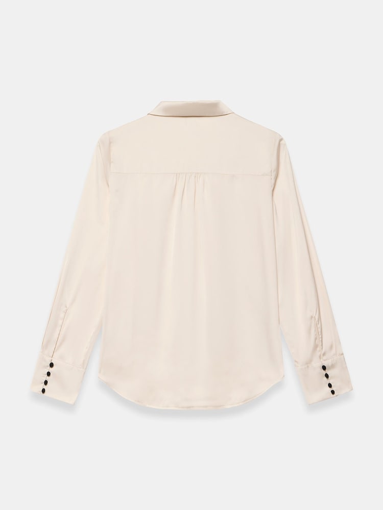 Mint Velvet Cream Satin Floral Print Shirt - Image 8 of 8 Mint Velvet Cream Satin Floral Print Shirt - Image 8 of 8