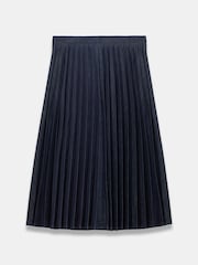 Mint Velvet Pleated Denim Midi Skirt - Εικόνα 7 από 7
