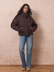 Mint Velvet Red Quilted Peplum Jacket - Image 4 of 8