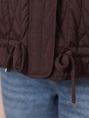 Mint Velvet Red Quilted Peplum Jacket - Image 5 of 8