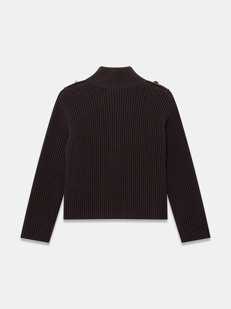 Mint Velvet Brown Ribbed Knit Jacket - Image 7 of 7 Mint Velvet Brown Ribbed Knit Jacket - Image 7 of 7