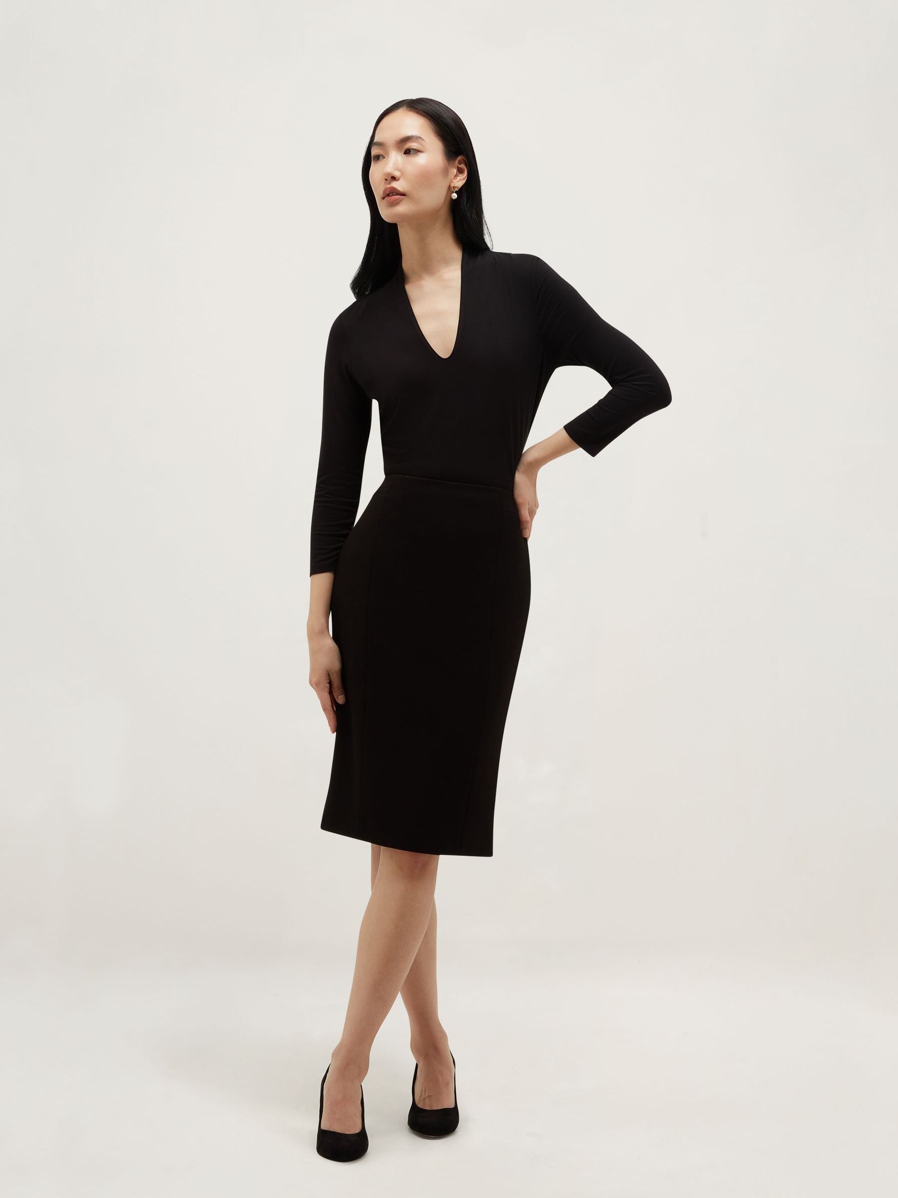 Hobbs Women's Black Petite Lea Skirt