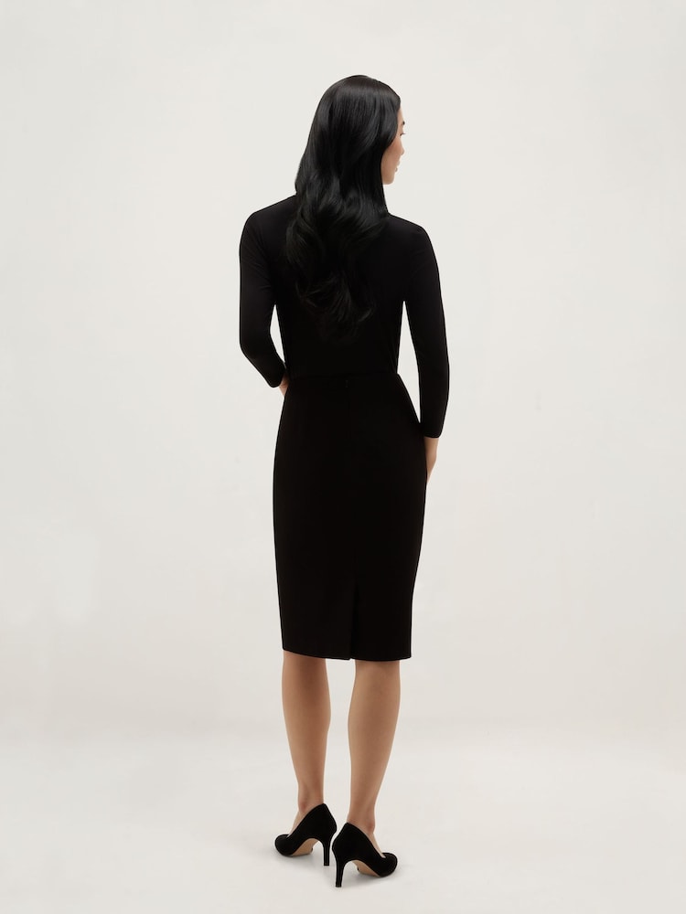 Hobbs Black Petite Lea Skirt - Image 2 of 5 Hobbs Black Petite Lea Skirt - Image 2 of 5