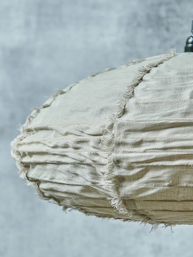 Abigail Ahern Natural Medium Drongo Fabric Shade - Image 2 of 4