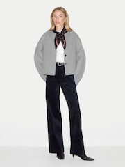 Jigsaw Grey Wool Double Faced Cropped Coat - Image 3 of 4
