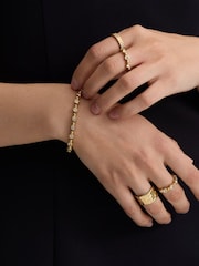 D.Louise Gold Tone Beaded Tennis Bracelet - Image 1 of 4