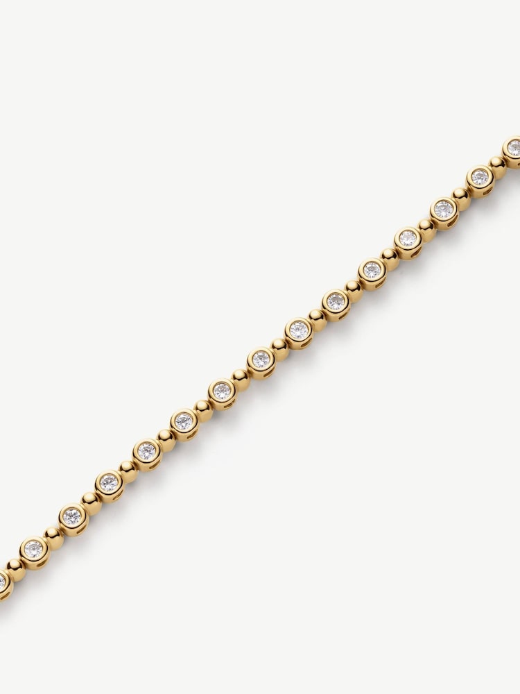 D.Louise Gold Tone Beaded Tennis Bracelet - Image 4 of 4 D.Louise Gold Tone Beaded Tennis Bracelet - Image 4 of 4