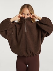4th Arq Brown Borg Half-Zip Fleece - Image 3 of 8
