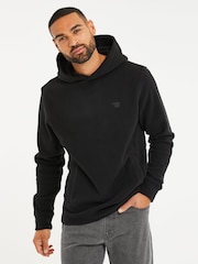 Threadbare Black Microfleece Overhead Hoodie - Image 1 of 5