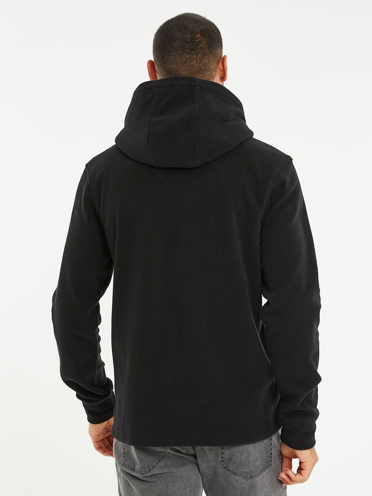 Threadbare Black Microfleece Overhead Hoodie - Image 2 of 5 Threadbare Black Microfleece Overhead Hoodie - Image 2 of 5
