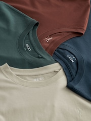 Blue/Light Grey/Brown/Green 100% Cotton T-Shirts 4 Pack - Image 16 of 17