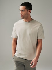 Blue/Light Grey/Brown/Green 100% Cotton T-Shirts 4 Pack - Image 2 of 17