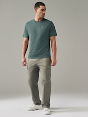 Blue/Light Grey/Brown/Green 100% Cotton T-Shirts 4 Pack - Image 3 of 17