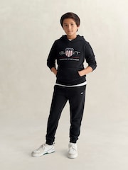 GANT Black Archive Shield Hoodie - Image 4 of 6