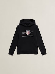 GANT Black Archive Shield Hoodie - Image 5 of 6
