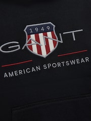 GANT Black Archive Shield Hoodie - Image 6 of 6