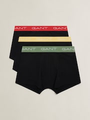 GANT Black Contrast Waistband Boxer Briefs 3 Pack - Image 1 of 2
