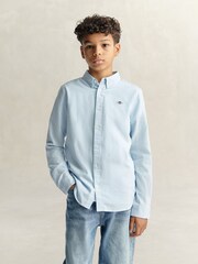 GANT Light Blue Shield Oxford Stripe Shirt - Image 1 of 6