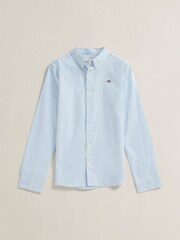 GANT Light Blue Shield Oxford Stripe Shirt - Image 5 of 6