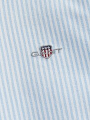 GANT Light Blue Shield Oxford Stripe Shirt - Image 6 of 6