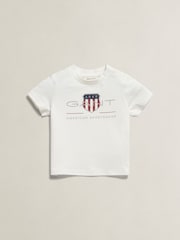 GANT White Archive Shield Short Sleeve T-Shirt - Image 7 of 9