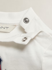 GANT White Archive Shield Short Sleeve T-Shirt - Image 9 of 9