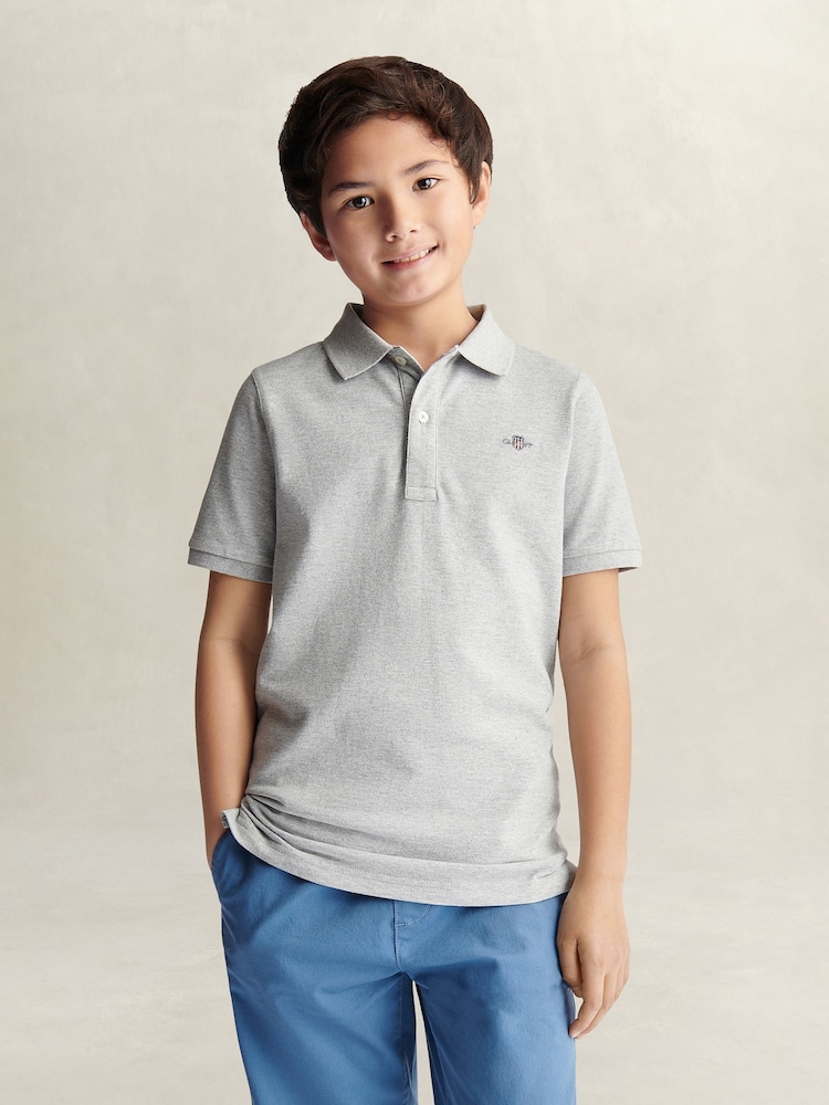 GANT Shield Pique Short Sleeve Polo Shirt - Imaginea 1 din 6