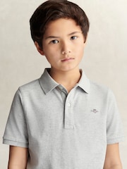 GANT Shield Pique Short Sleeve Polo Shirt - Imaginea 3 din 6