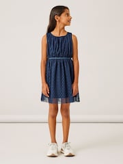 Name It Blue Tulle Skater Dress - Image 1 of 5