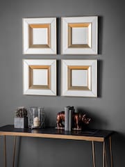 Gallery Home Set of 4 Glass Phantom Square Bevelled Mirrors - Image 1 of 4
