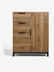 Dark Bronx Oak Effect Low Wardrobe - Image 8 of 12