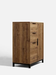 Dark Bronx Oak Effect Low Wardrobe - Image 9 of 12