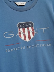 GANT Light Blue Archive Shield Short Sleeve T-Shirt - Image 2 of 2