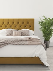 Aspire Furniture Ochre Yellow Olivier End Lift Ottoman Storage Bed - Image 1 of 3