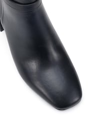 Novo Black Wide Fit Karla Block Heel Buckle Detail Ankle Boots - Image 6 of 6
