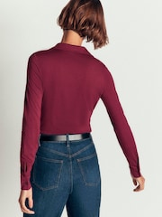 Lila - Boden Imi Ruched Jersey Shirt - Larawan 3 ng 5