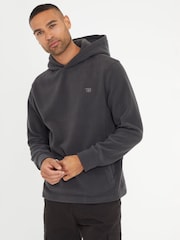 Threadbare Grey Microfleece Overhead Hoodie - Image 1 of 4