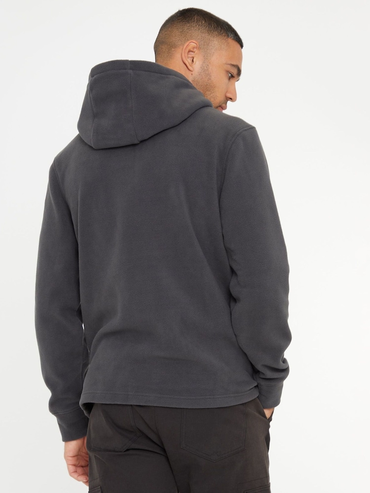 Threadbare Grey Microfleece Overhead Hoodie - Image 2 of 4 Threadbare Grey Microfleece Overhead Hoodie - Image 2 of 4