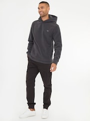 Threadbare Grey Microfleece Overhead Hoodie - Image 3 of 4