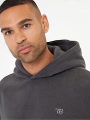 Threadbare Grey Microfleece Overhead Hoodie - Image 4 of 4