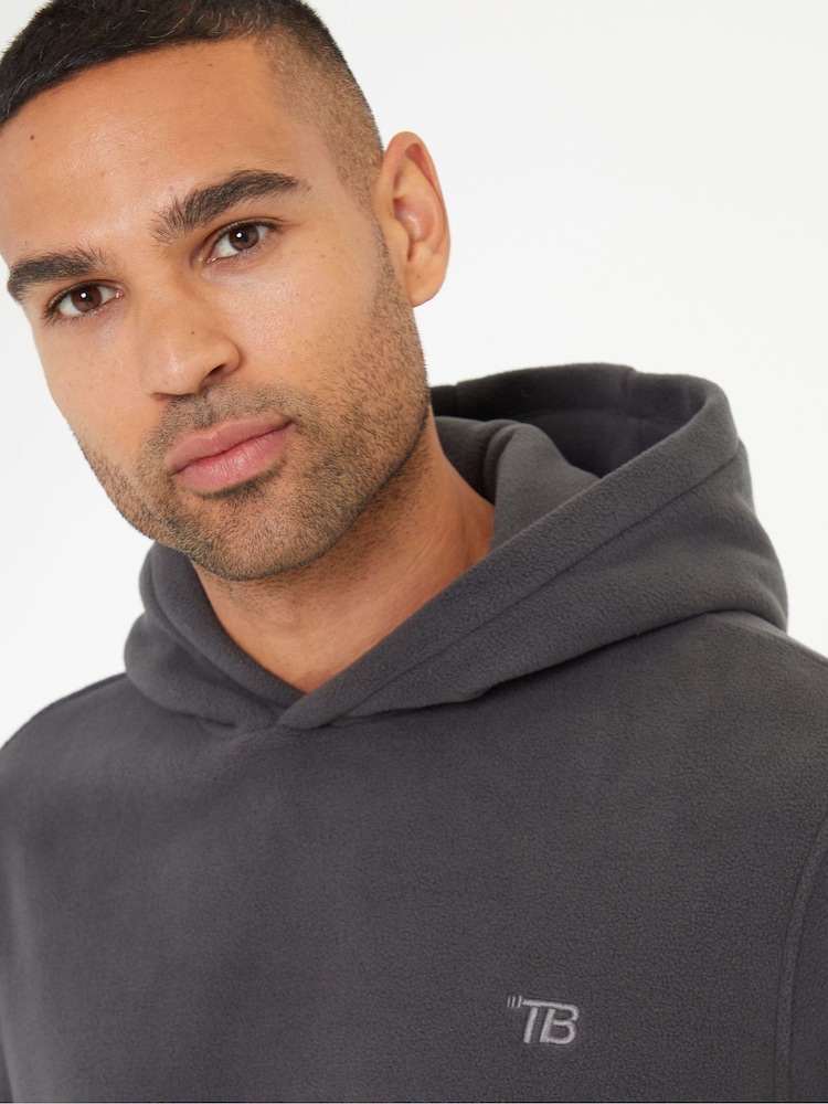 Threadbare Grey Microfleece Overhead Hoodie - Image 4 of 4 Threadbare Grey Microfleece Overhead Hoodie - Image 4 of 4