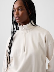 Gap Cream Vintage Soft Oversized Half-Zip Wedge Sweatshirt - Image 5 of 5