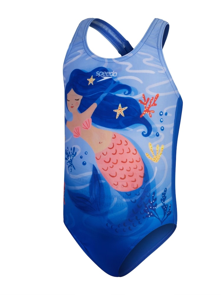 Speedo Купальник с цифровым принтом для девочек - Изображение 1 из 5
