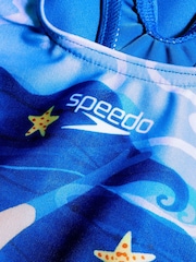 Speedo Купальник с цифровым принтом для девочек - Изображение 3 из 5