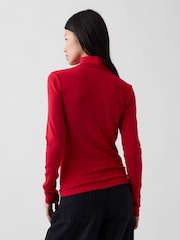 Gap Red Modern Turtle Neck Long Sleeve T-Shirt - Image 2 of 3