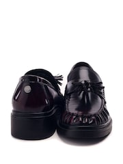 Moda in Pelle Black Erisse Ruched Toe Penny Loafers - Image 4 of 4