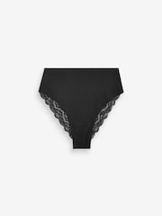 White/Black/Grey High Rise High Leg Lace Knickers 4 Pack - Image 9 of 9